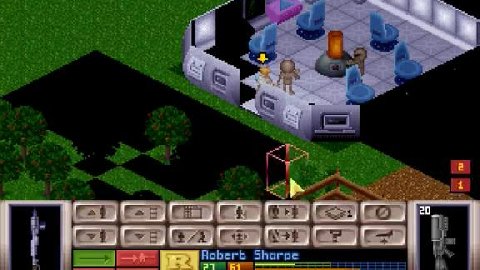 Space strategy game. Alien characters near the space base.. X-COM: UFO Defense (UFO: Enemy Unknown)
